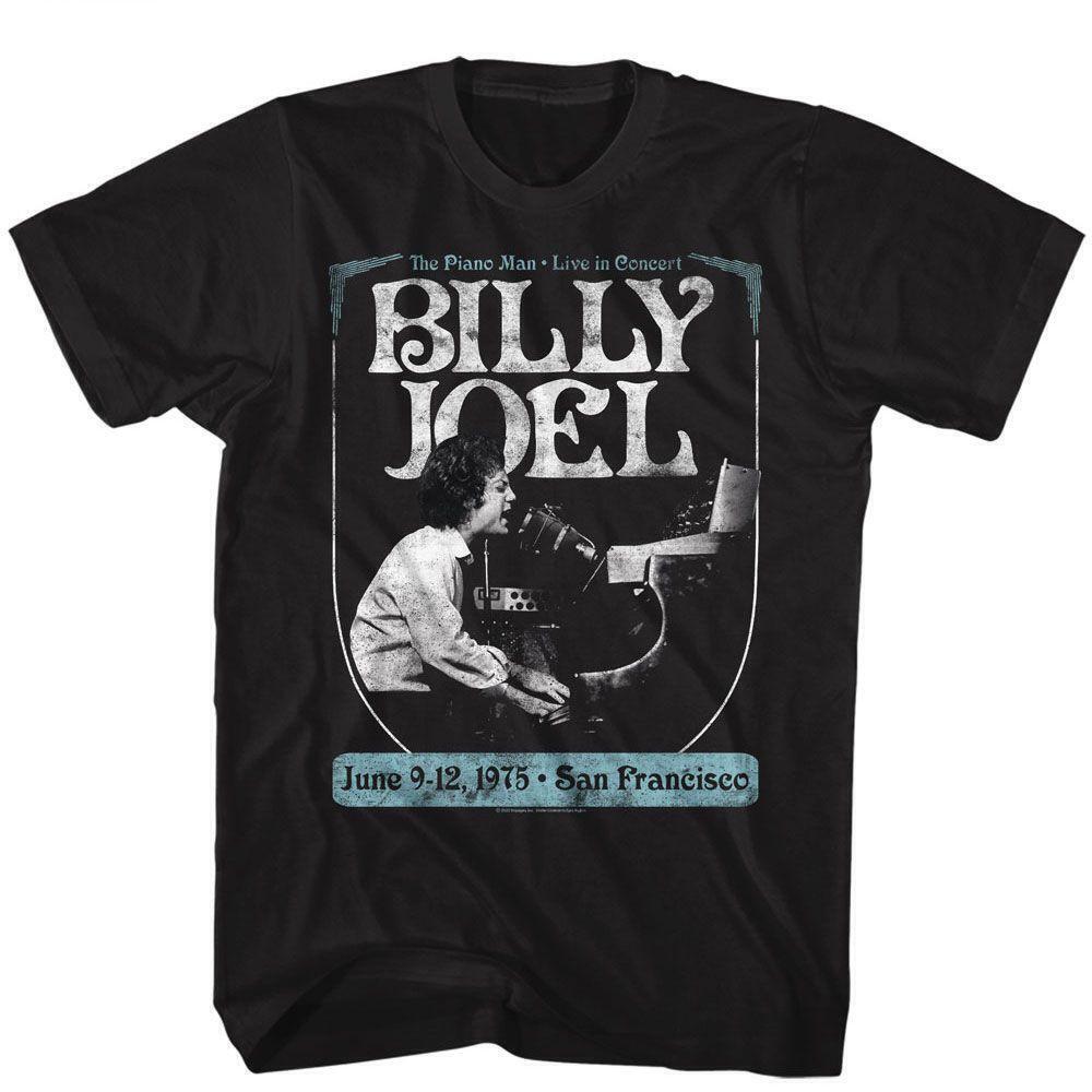 Billy Joel Poster Black T Shirt